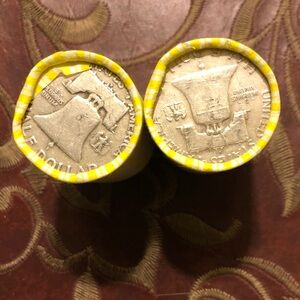 Silver half dollars 2 rolls